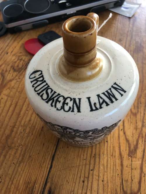 Antique Stoneware Whisky Jug Cruiskeen Lawn Mitchell's Old Irish Whisky Belfast